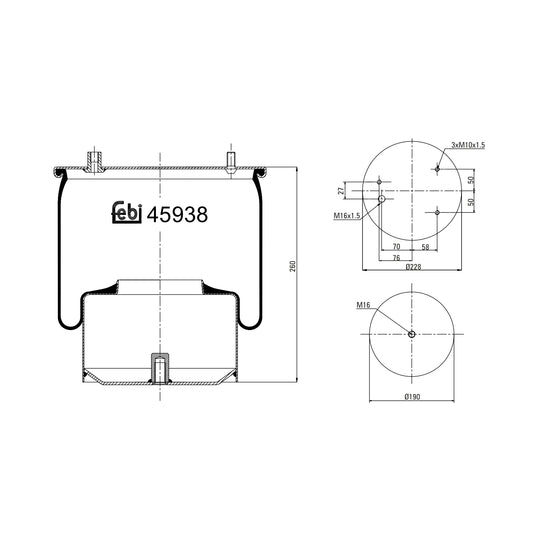 Febi Bilstein Boot, air suspension to suit Daf