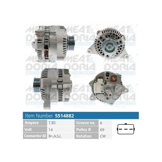 Meat & Doria Alternator to suit Ford