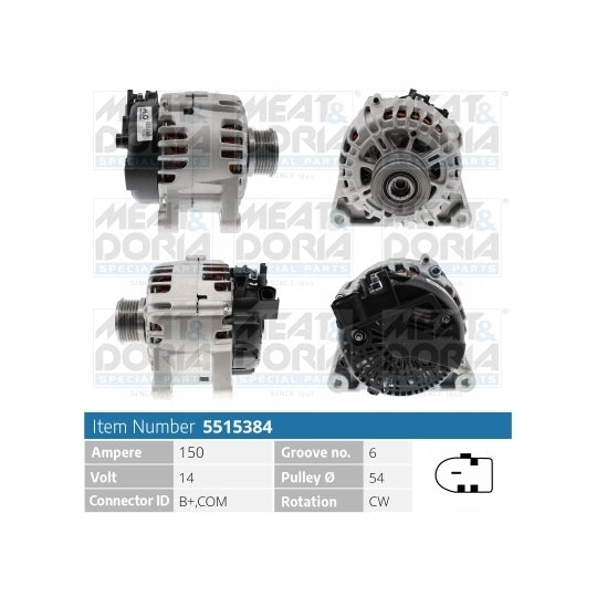 Meat & Doria Alternator to suit Ford