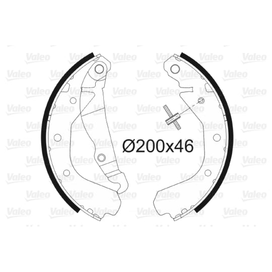 Valeo Brake Shoe Set to suit Opel, Vauxhall