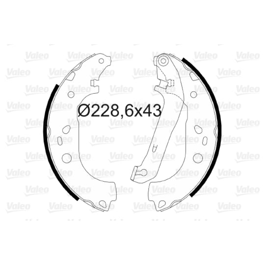 Valeo Brake Shoe Set to suit Ford
