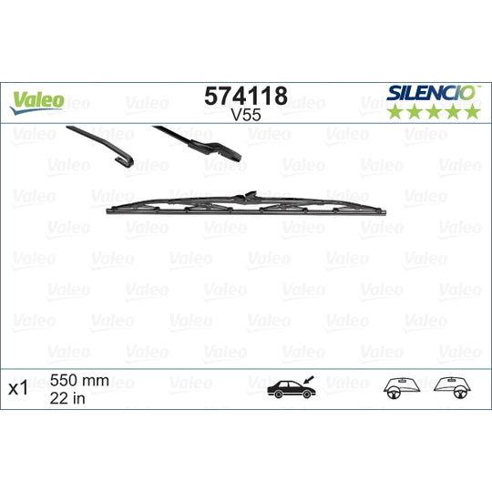 Valeo Wiper Blade to suit Ford, VW, Mercedes-Benz