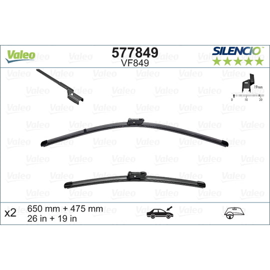 Valeo Wiper Blade to suit BMW, Nissan, Renault