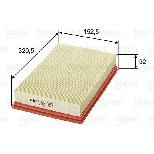 Valeo Air filter to suit Ford, Cummins
