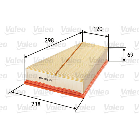 Valeo Air filter to suit Ford, Volvo