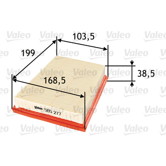 Valeo Air filter to suit Ford