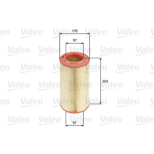 Valeo Air filter to suit Peugeot, Citroën, Fiat