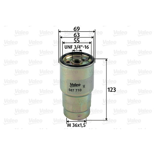 Valeo Fuel filter to suit Toyota, Mazda, Subaru