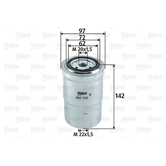 Valeo Fuel filter to suit Mitsubishi
