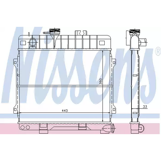 Nissens Radiator, engine cooling to suit BMW