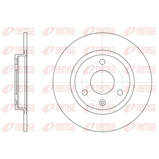 Remsa Brake Disc to suit VW, Peugeot, Citroën