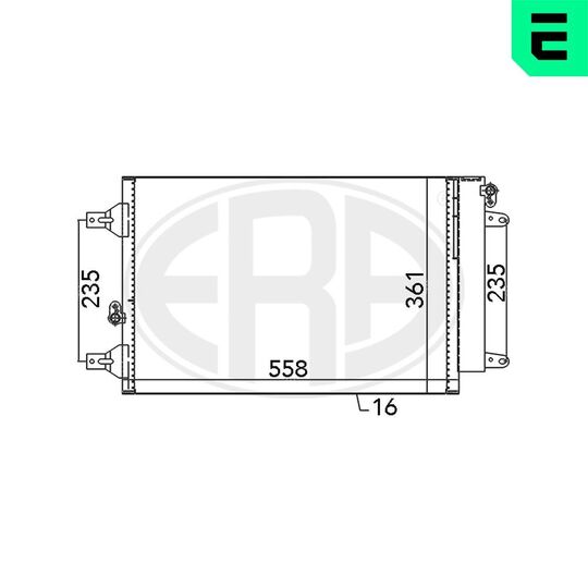 Era Condenser, air conditioning to suit Ford, VW