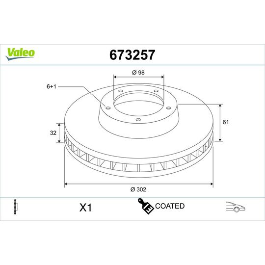 Valeo Brake Disc to suit Ford