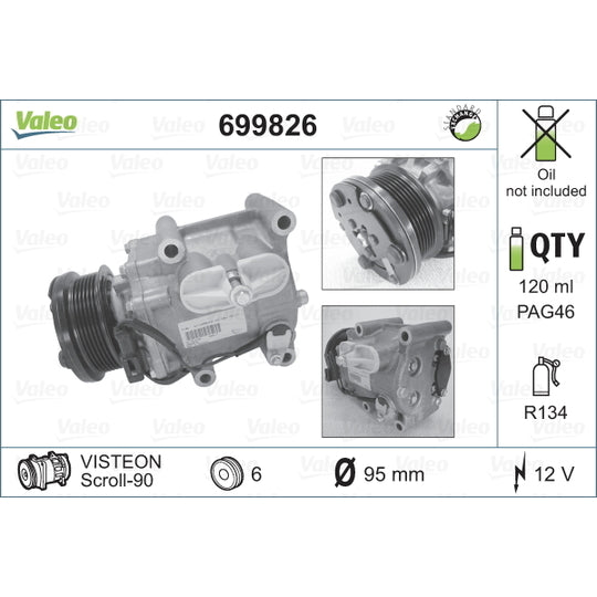 Valeo Compressor, air conditioning to suit Ford, Scania