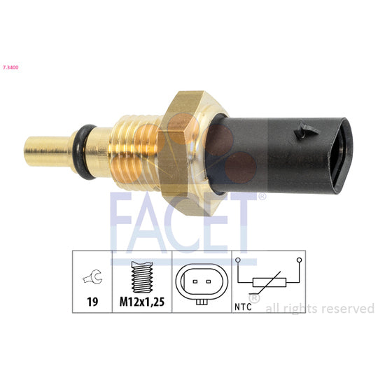 Facet 7.3400 Sensor, oil temperature to suit Mercedes-Benz