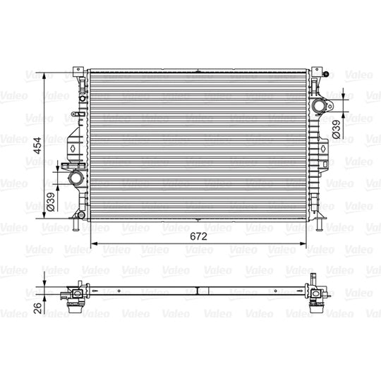 Valeo Radiator, engine cooling to suit Ford, Land Rover, Volvo