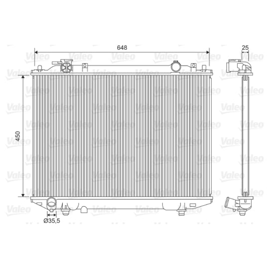 Valeo Radiator, engine cooling to suit Ford, Mazda