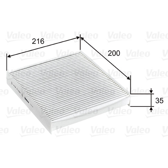 Valeo Filter, interior air to suit Mitsubishi, Nissan, Renault