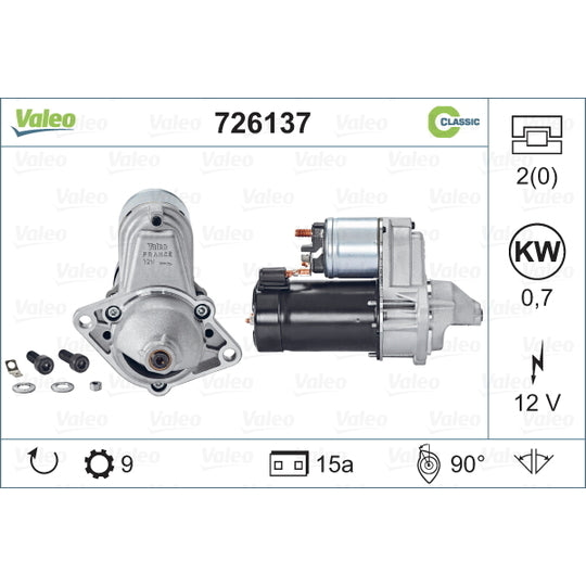 Valeo Starter to suit Opel, Vauxhall