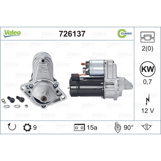 Valeo Starter to suit Opel, Vauxhall
