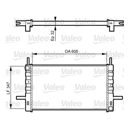 Valeo Radiator, engine cooling to suit Ford