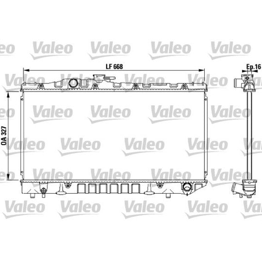 Valeo Radiator, engine cooling to suit Toyota