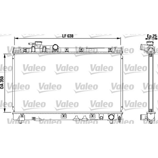 Valeo Radiator, engine cooling to suit Toyota