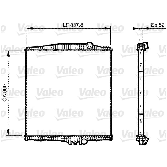 Valeo Radiator, engine cooling to suit Volvo