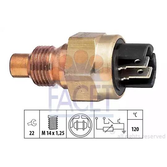 Facet 7.3523 Sensor, coolant temperature to suit Renault