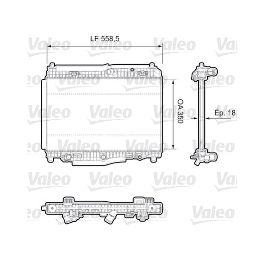 Valeo Radiator, engine cooling to suit Ford