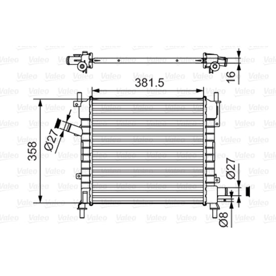 Valeo Radiator, engine cooling to suit Ford
