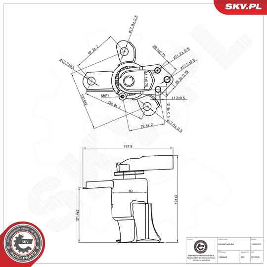 Esen Skv Mounting, engine to suit Ford