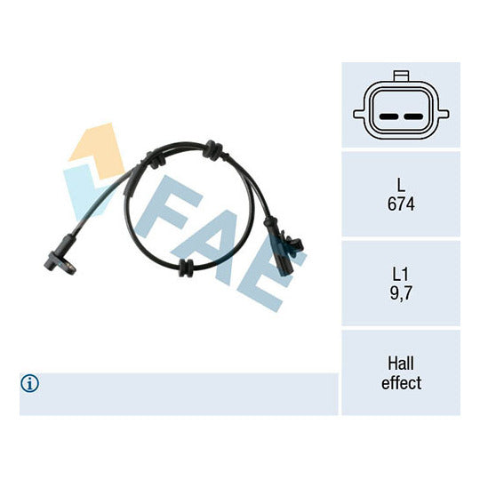 Fae Sensor, wheel speed to suit Ford, Hitachi