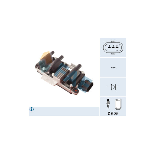 Fae 80445 Ignition coil to suit Ford, Volvo