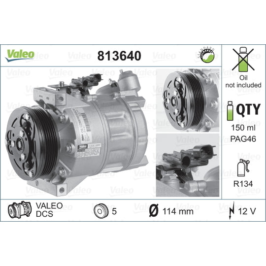 Valeo Compressor, air conditioning to suit Ford, Volvo