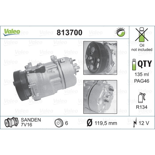 Valeo Compressor, air conditioning to suit Ford, Audi, VW