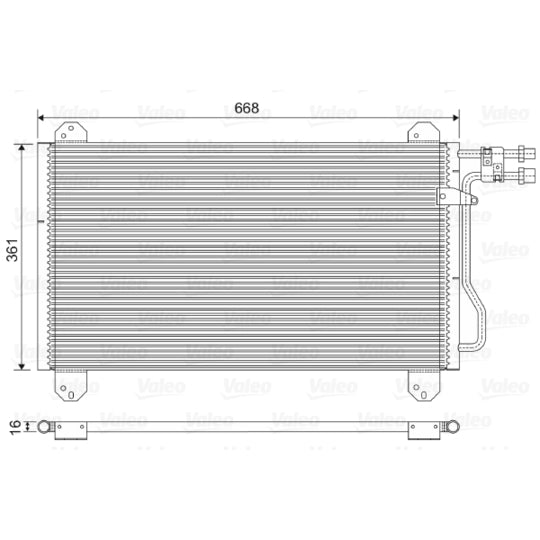 Valeo Condenser, air conditioning to suit Mercedes-Benz, Dodge