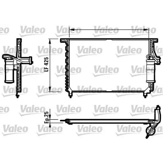 Valeo 816946 Condenser, air conditioning to suit Opel, Vauxhall