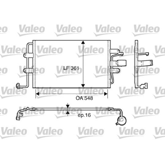 Valeo Condenser, air conditioning to suit VW