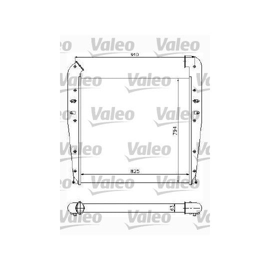 Valeo Intercooler, charger to suit Scania