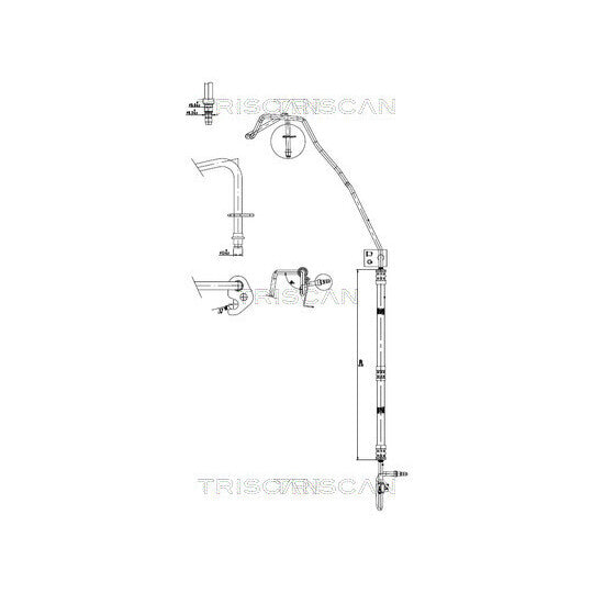 Triscan Hydraulic Hose, steering to suit Ford