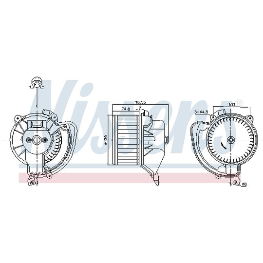 Nissens 87220 Interior Blower to suit Fiat, Opel, Vauxhall