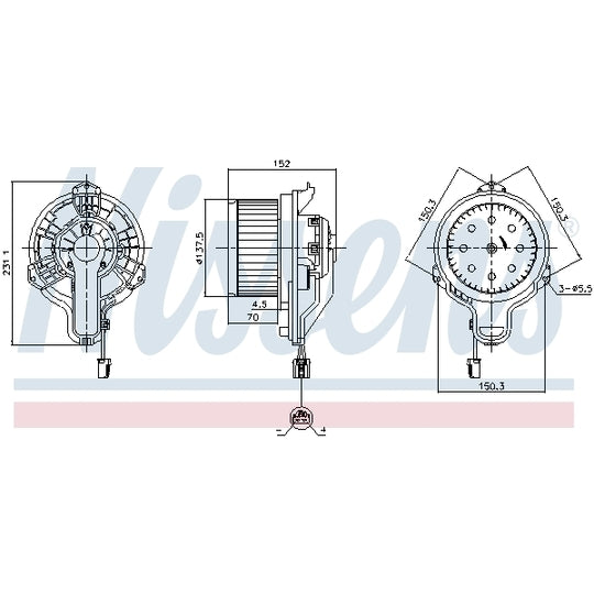 Nissens Interior Blower to suit Ford
