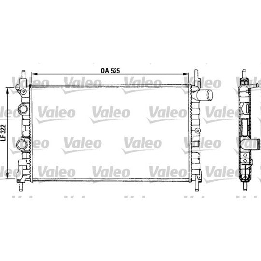 Valeo Radiator, engine cooling to suit Opel, Vauxhall