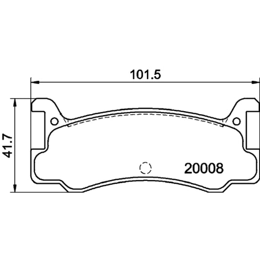 Hella Pagid Brake Pad Set, disc brake to suit Mitsubishi, Ford, Mazda
