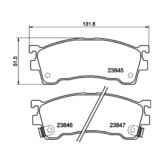 Hella Pagid Brake Pad Set, disc brake to suit Mitsubishi, Ford, Mazda