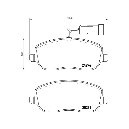 Hella Pagid Brake Pad Set, disc brake to suit Fiat