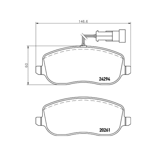 Hella Pagid Brake Pad Set, disc brake to suit Fiat