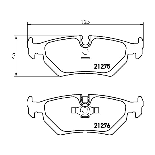 Hella Pagid Brake Pad Set, disc brake to suit Jaguar