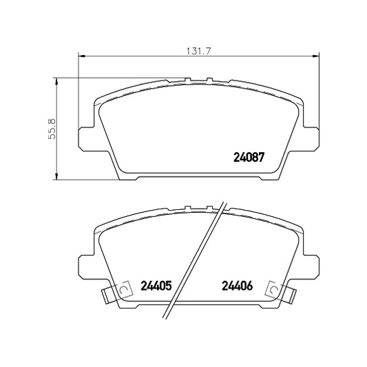 Hella Pagid Brake Pad Set, disc brake to suit Honda
